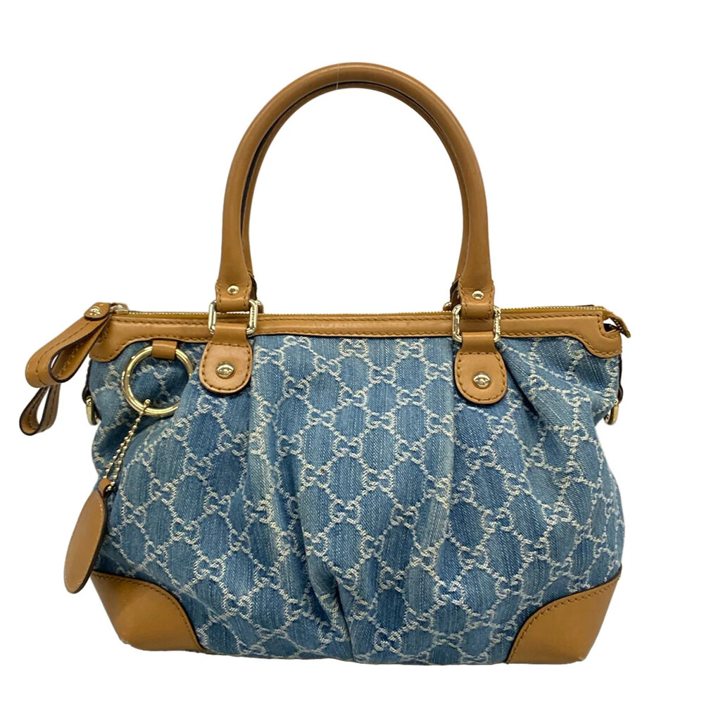 Gucci Sukey Gg Pattern Blue Beige Denim #305280G69B